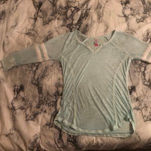 Girls teel blue elbow length t-shirt
